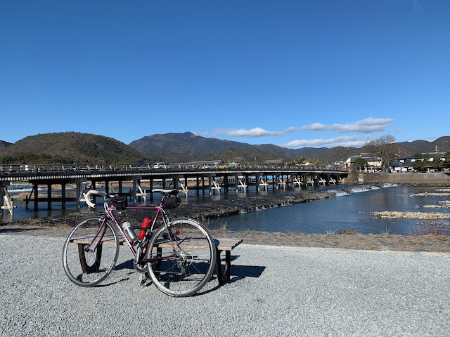 嵐山を走行した自転車